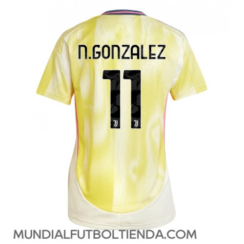 Camiseta Juventus Nicolas Gonzalez #11 Segunda Equipación Replica 2024-25 para mujer mangas cortas